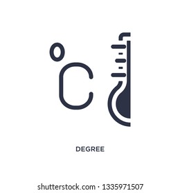 degree isolated icon. Simple element illustration from weather concept. degree editable logo symbol design on white background. Can be use for web and mobile.