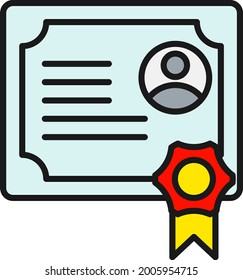 Degree Line Filled Vector Icon Design
