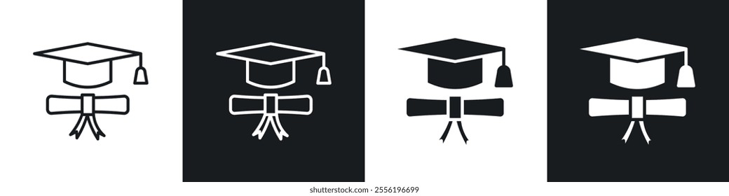 Degree linear icon set for app, and web design.