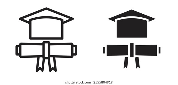 Degree liner icon vector set.