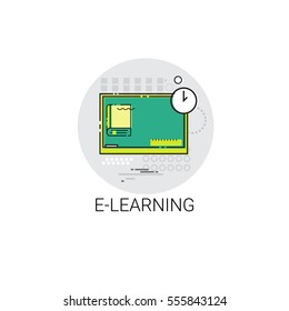 Degree Online Learning Distance Education Icon Vector Illustration