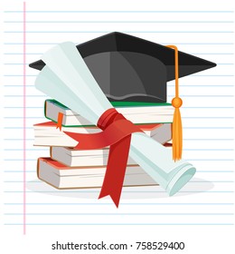 Degree scroll on background of linear piece of paper vector