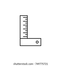 Degree Square line icon on white background