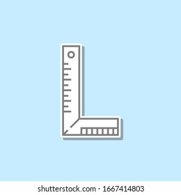 Degree square sticker icon. Simple thin line, outline vector of web icons for ui and ux, website or mobile application