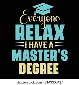 MASTER’S DEGREE T SHIRT DESIGN FOR MASTER DEGREE