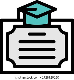 degree vector colour line icon