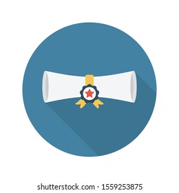 degree vector flat colour icon 