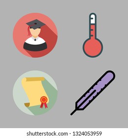 degree vector icon set