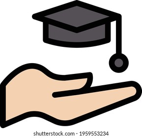 degree vector line colour icon