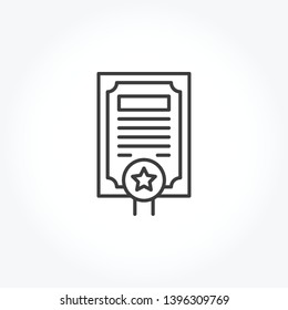 Degree vector out line icon