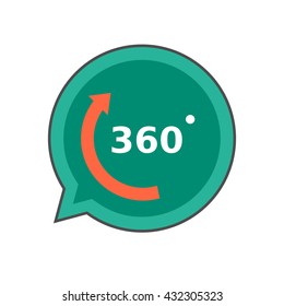 Degrees 360 Line Icon
