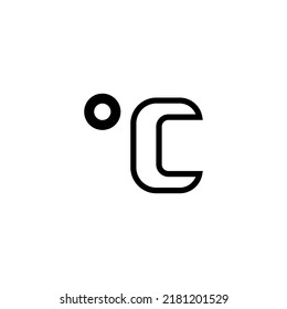 degrees Celsius icon vector design templates