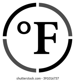 degrees Fahrenheit  - black vector icon
