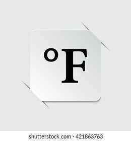 degrees Fahrenheit  - black vector icon