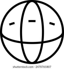 degrees icon. Thin linear style design isolated on white background