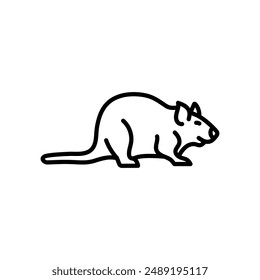 Degu Outline Icon, Vector illustration