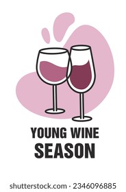 Degustation and tasting, young wine season, trying new alcoholic beverages from farm. Fresh beverages, alcohol from producer, tasty product for celebration and entertainment. Vector in flat style