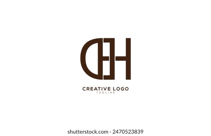 DEH Abstract initial monogram letter alphabet logo design