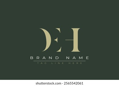 DEH abstract letter logo design. This logo is designed by three abstract letters.