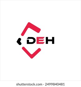 DEH creative minimalist letter logo. DEH unique vector initials alphabet letter logo design
