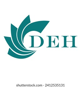 DEH letter design. DEH letter technology logo design on a white background.