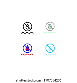 dehidrated icon set. simple, outline, color. healthcare and medical icon.