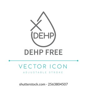 DEHP Free Eco Friendly Icon, Food and Drinks, Cosmetics Symbols, Skin Care Icons, Skincare Packaging Labels