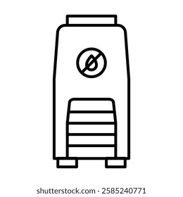 dehumidifier icon Flat vector set outline