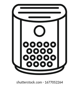 Dehumidifier icon. Outline dehumidifier vector icon for web design isolated on white background