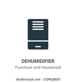 Dehumidifier vector icon on white background. Flat vector dehumidifier icon symbol sign from modern furniture and household collection for mobile concept and web apps design.