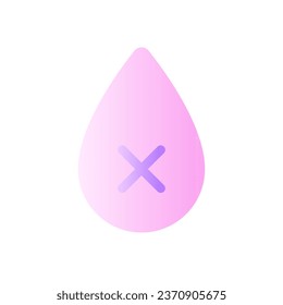 Dehydration flat gradient two-color ui icon. Restriction and prohibition. Unhealthy condition. Simple filled pictogram. GUI, UX design for mobile application. Vector isolated RGB illustration
