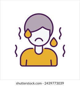 Icono de deshidratación stock editable vector stock