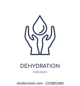 Dehydration icon. Dehydration linear symbol design from Diseases collection. Simple outline element vector illustration on white background