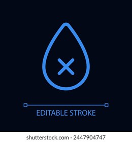 Dehydration pixel perfect glassmorphism ui icon for dark theme. Liquid loss. Color filled line element with transparency. Isolated vector pictogram for night mode. Editable stroke. Arial font used