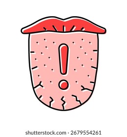 Vector de advertencia de deshidratación Icono de color de diarrea. signo de advertencia de deshidratación. símbolo aislado