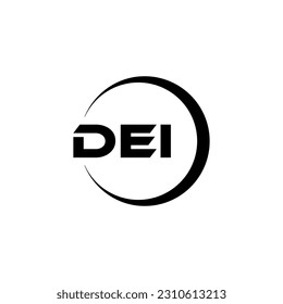 DEI letter logo design in illustration. Vector logo, calligraphy designs for logo, Poster, Invitation, etc.