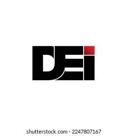 vector de diseño de logotipo de monograma de carta DEI