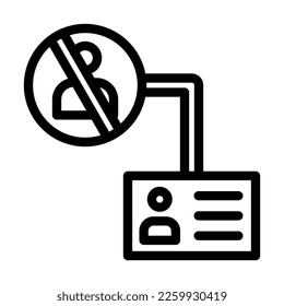 DeIdentification Vector Line Icon Design