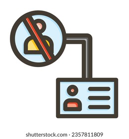 De-Identification Vector Thick Line Filled Colors Icon For Personal And Commercial Use.
