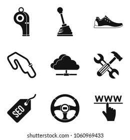 Deification icons set. Simple set of 9 deification vector icons for web isolated on white background