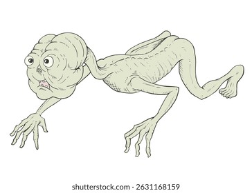 Deign of fantasy alien illustration