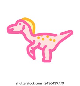 deinonychus dinosaur animal color icon vector. deinonychus dinosaur animal sign. isolated symbol illustration