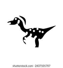 deinonychus dinosaur animal glyph icon vector. deinonychus dinosaur animal sign. isolated symbol illustration