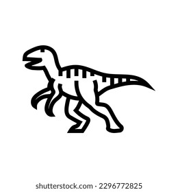 deinonychus dinosaur animal line icon vector. deinonychus dinosaur animal sign. isolated contour symbol black illustration