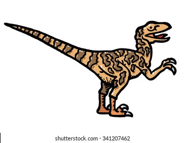 Deinonychus dinosaur color dino design illustration