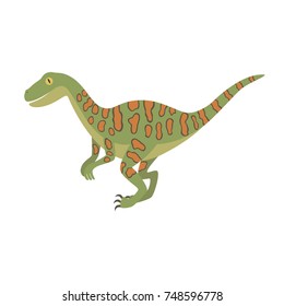 Deinonychus Dinosaur Color Dino Design Illustration