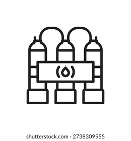 Deionized water system icon. Ultrapure water filtration, representing ion exchange resins, semiconductor grade DI water, reverse osmosis purification, and laboratory chemical processing hardware.