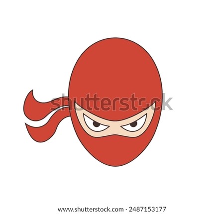 Deisgn of ninja head flat draw