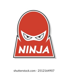 Design de ícone de cabeça ninja