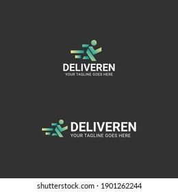 Deivery startup company logo desgin